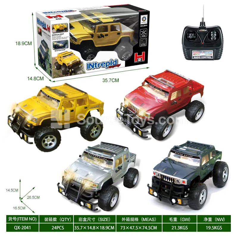 1:18 4-Channel Off-Road RC Hummer (Batteries Not Included)