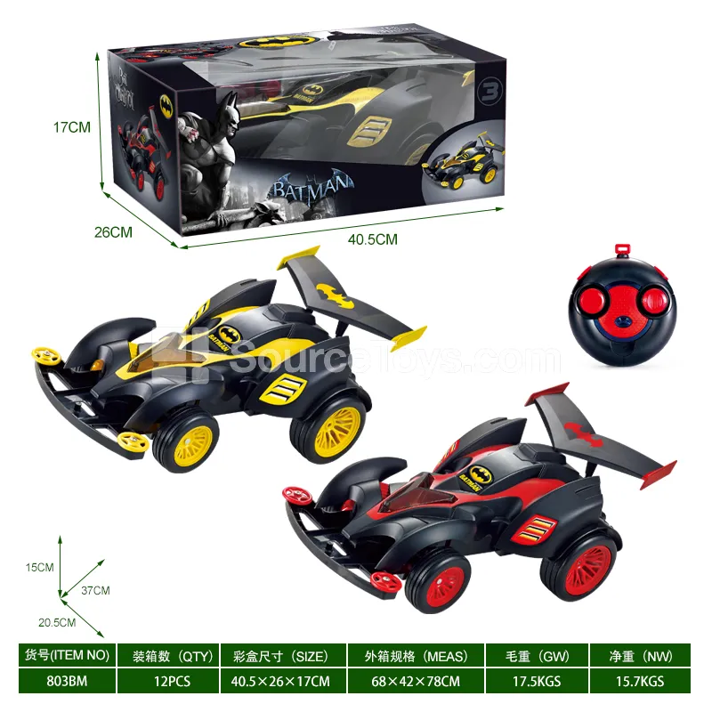 2.4G 4-Channel Rechargeable Remote Control High-Speed Car, Black-Yellow/Black-Red