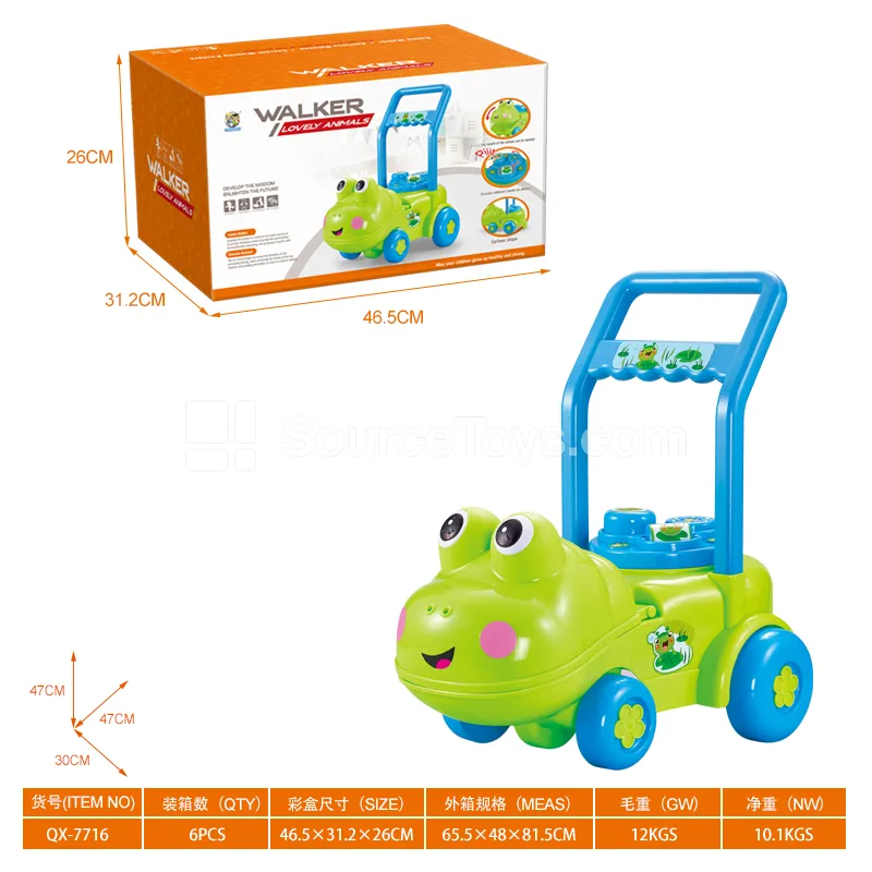 Frog Walk-Behind Push Toy Frog Walk-Behind Push Toy