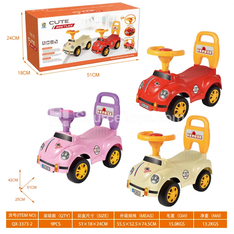 Ride-on Scooter with BB Whistle Steering Wheel and Backrest Ride-on Scooter with BB Whistle Steering Wheel and Backrest