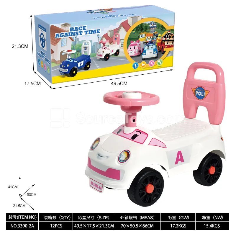 Scooter Ride-On with Horn Steering Wheel and Backrest
