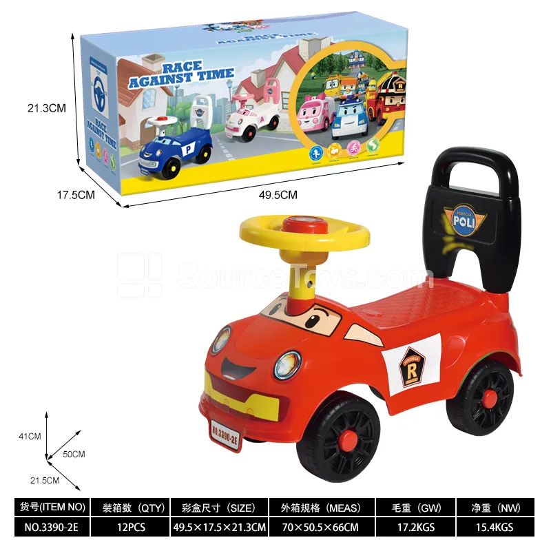 POPI Roy Ride-On Scooter with Horn Steering Wheel and Backrest