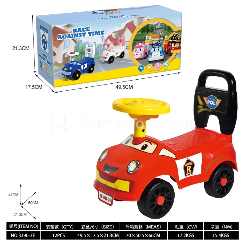 Roy Ride-On Scooter with Music Steering Wheel and Backrest (GCC)