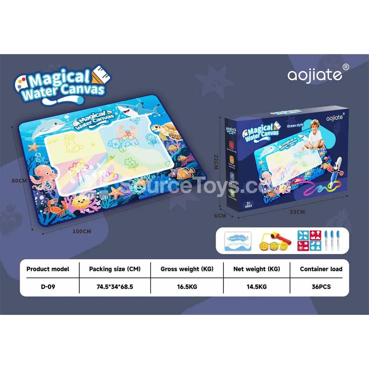 Ocean World Water Drawing Mat Ocean World Water Drawing Mat