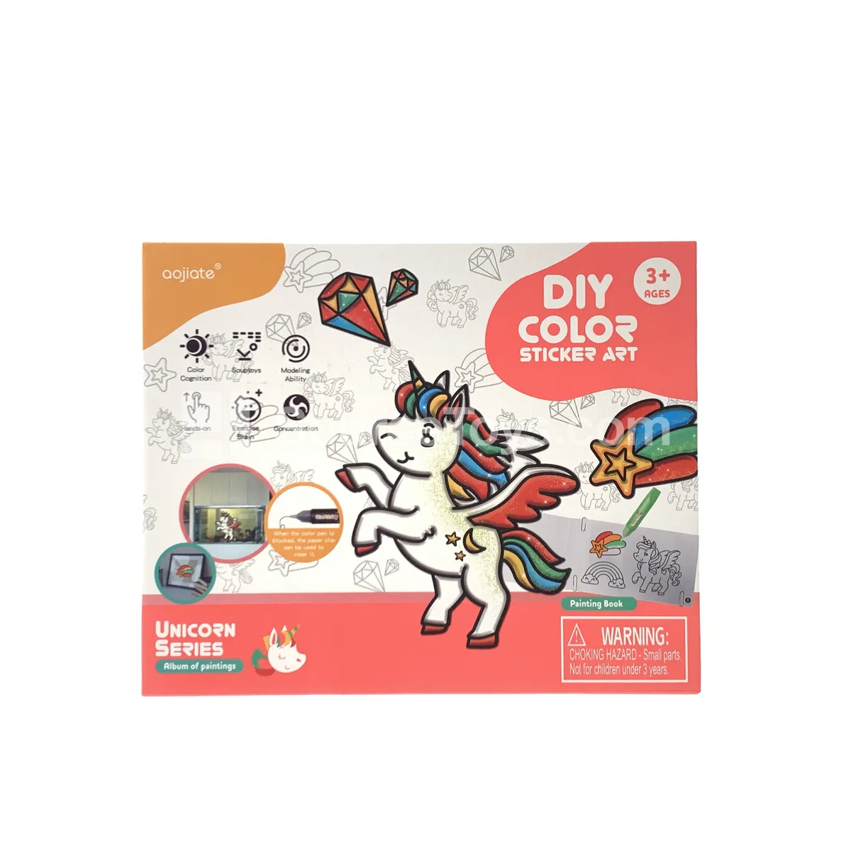 Unicorn DIY 3D Sticker Art Kit Educational Craft Painting Pendant Keychain