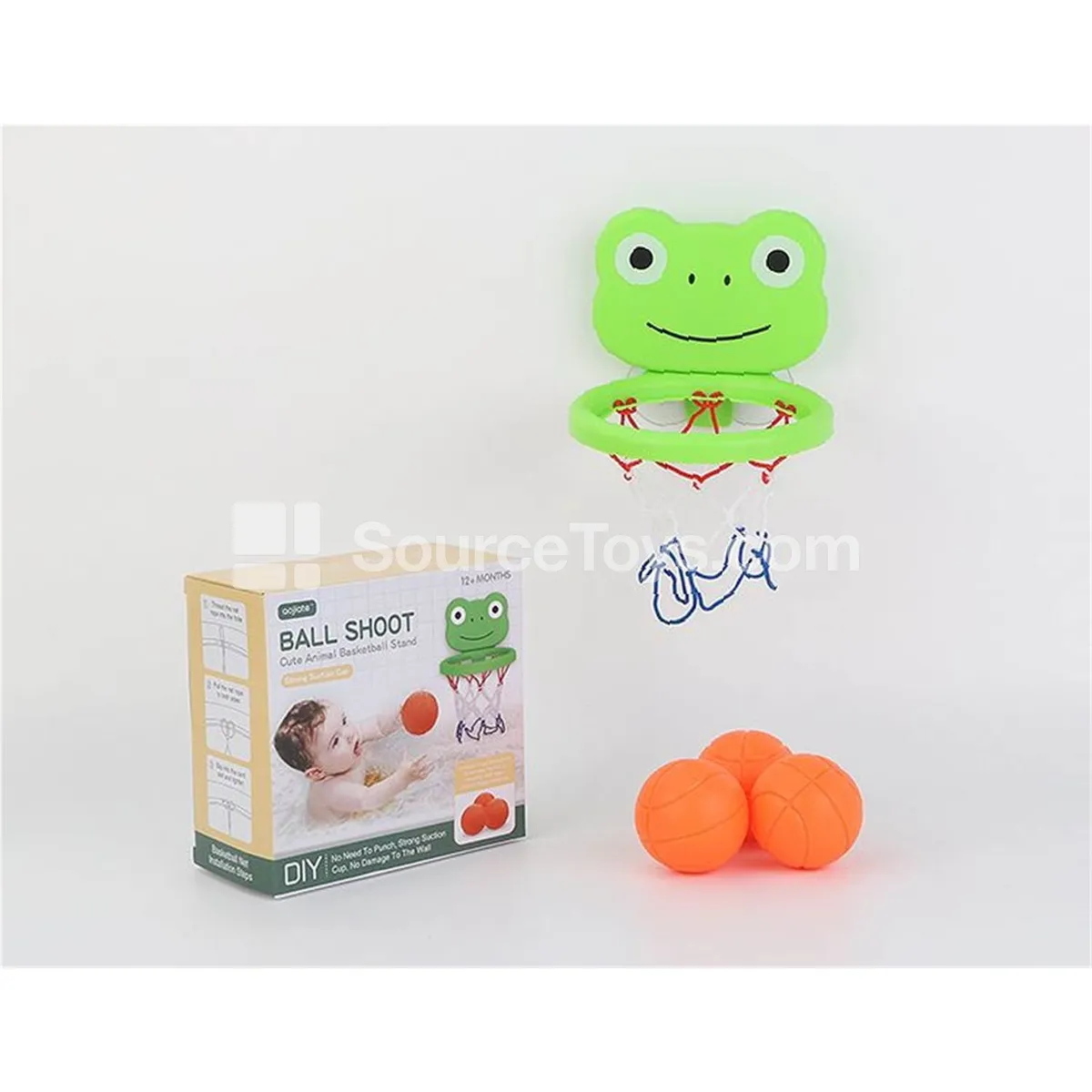 Bathroom Basketball Hoop Frog (3 Balls)