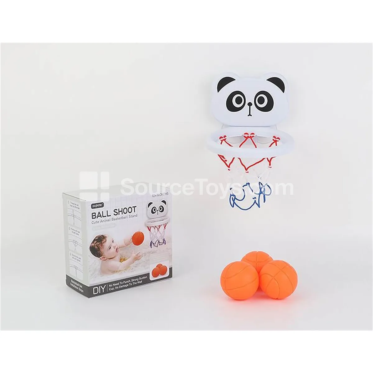 Bathroom Basketball Hoop Panda (3 Balls)