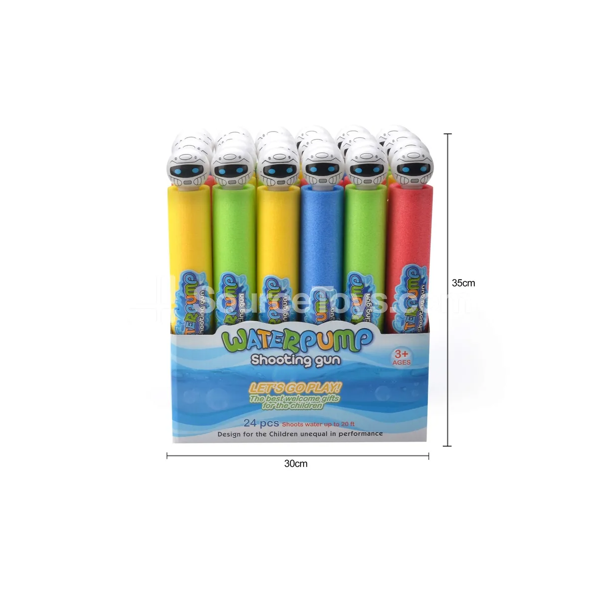 35cm Water Blaster Robot with 5cm Water Cannon, 24PCS Outdoor Interactive Water Play Toy