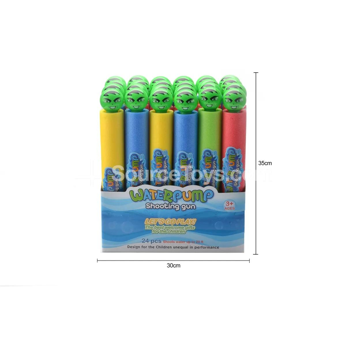 35cm Water Cannon (5cm Diameter) 24PCS Summer Outdoor Interactive Water Play Toy