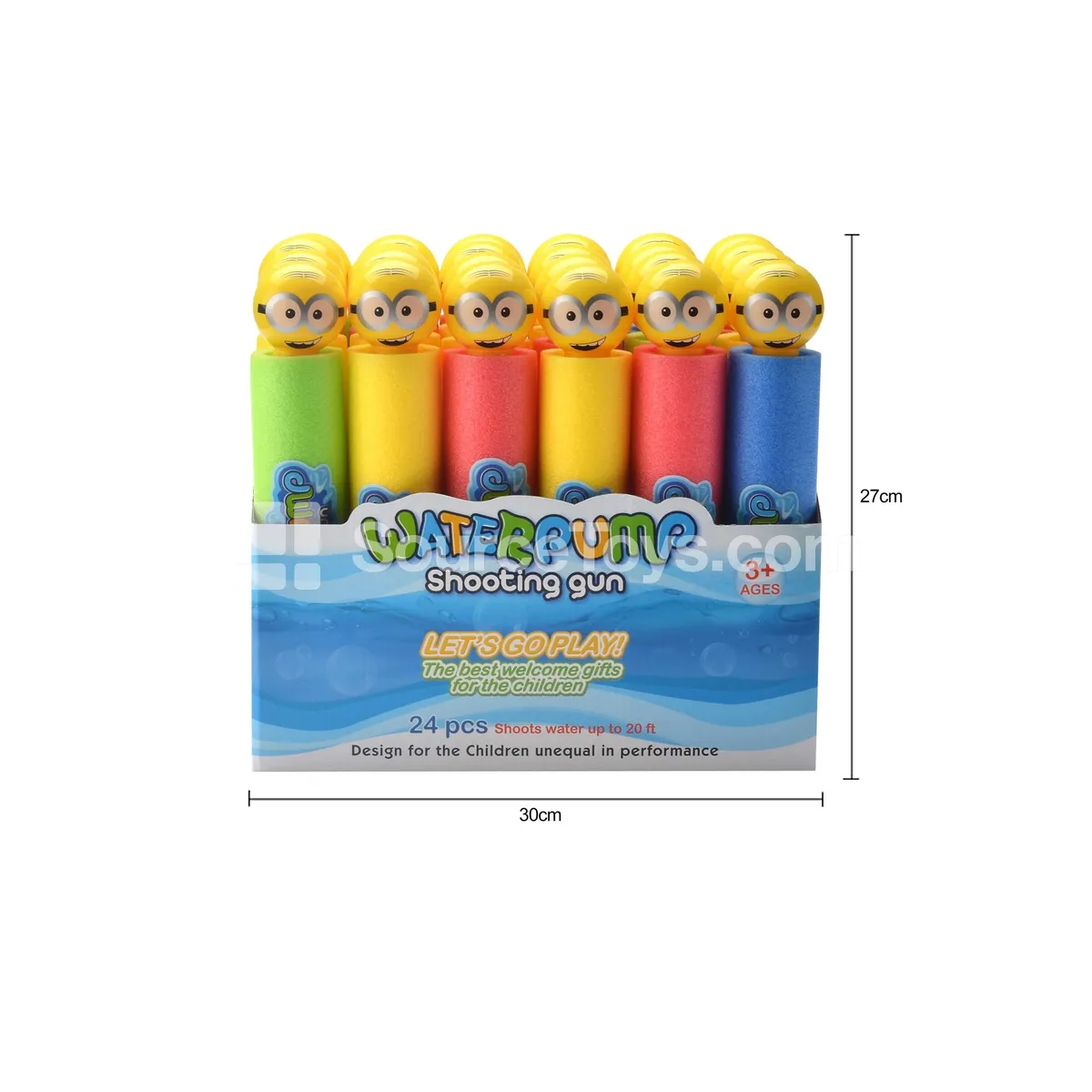 Water Blaster Toy 27cm (5cm Diameter) 24PCS Summer Outdoor Water Play Toy