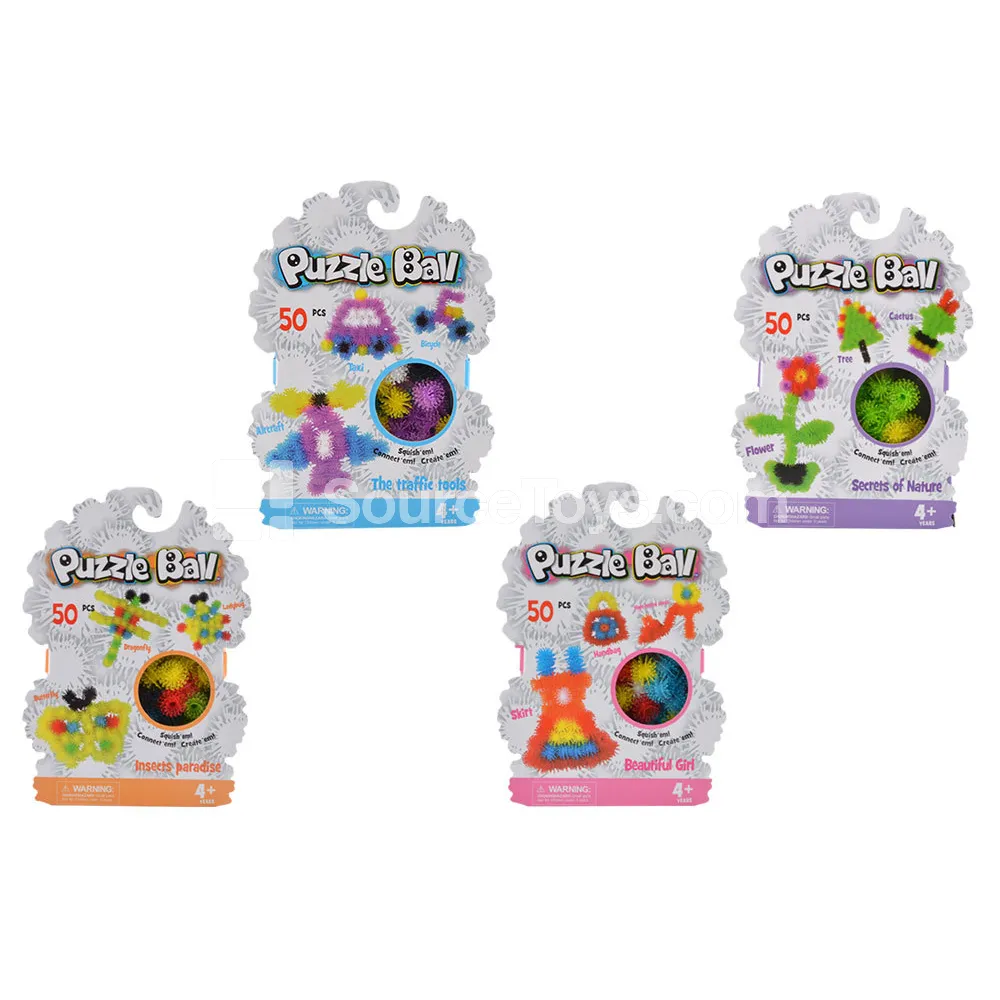 Educational Squeeze Balls (50-Pack Fluffy Balls)