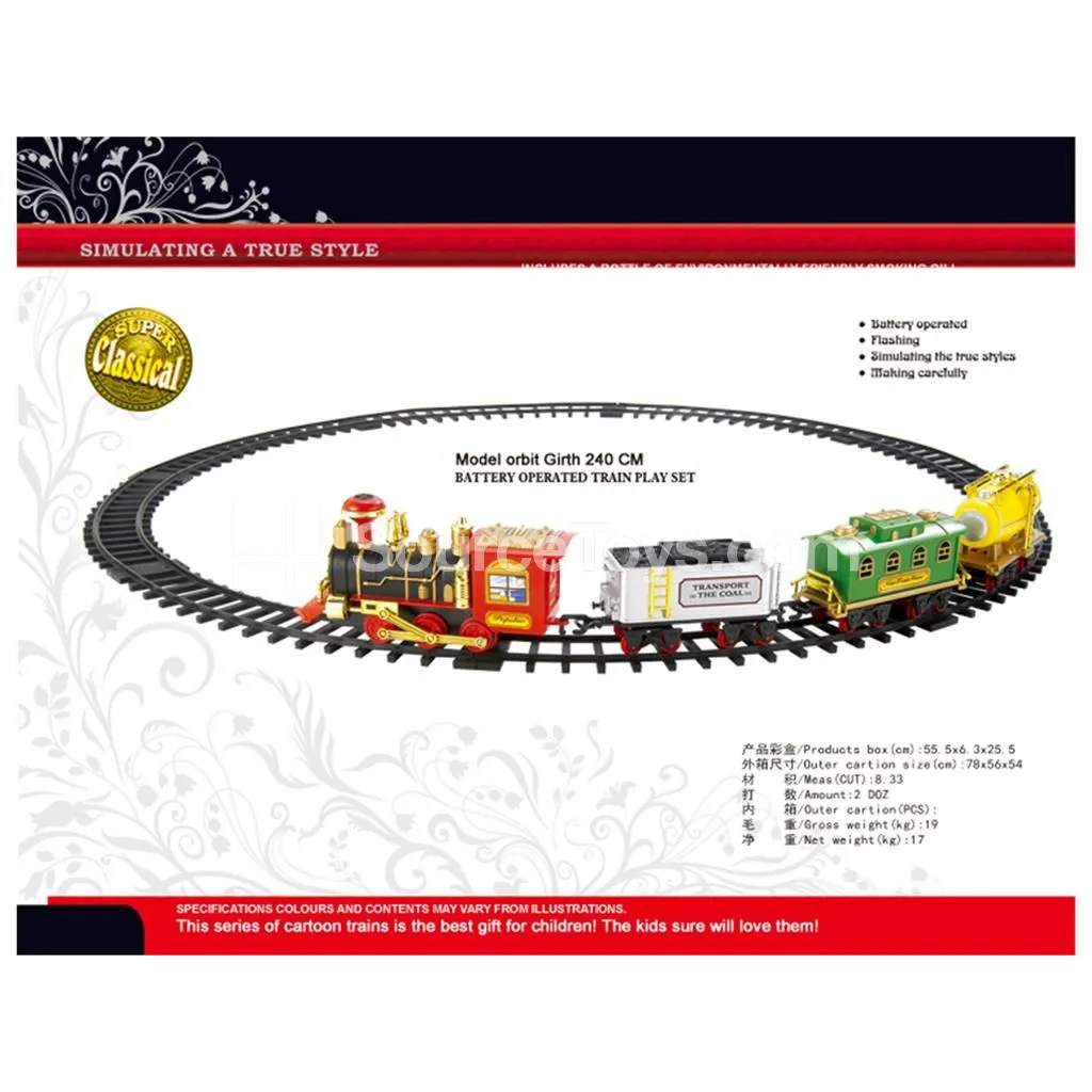 Electric Train Set with Light, Music and Smoke Electric Train Set with Light, Music and Smoke