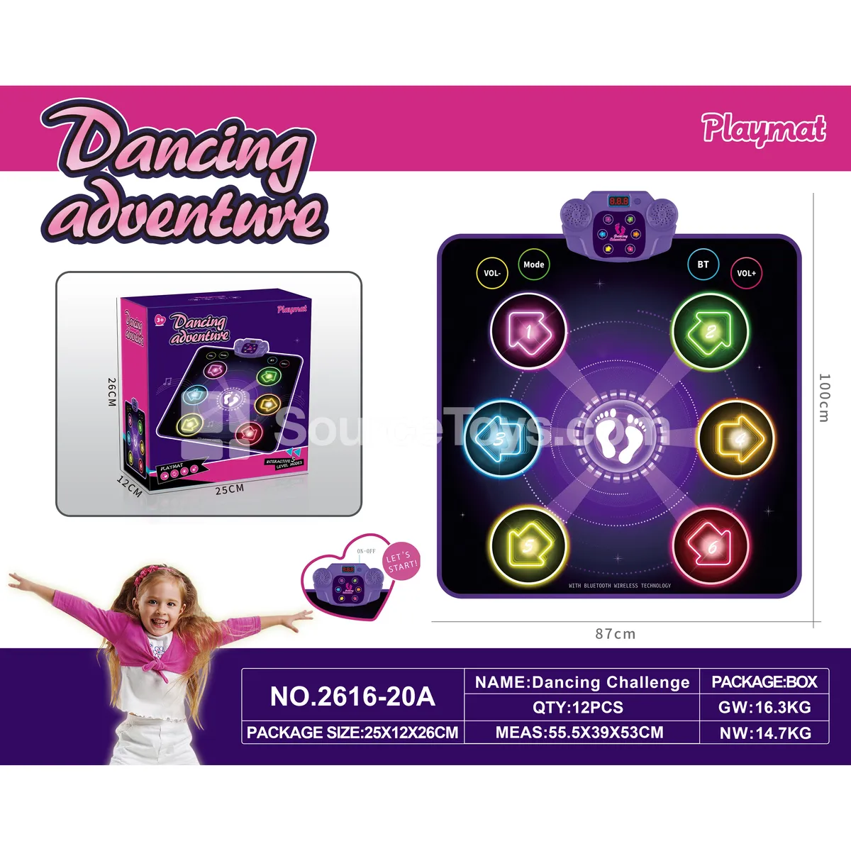 Musical Dance Mat with Lights (Multilingual) Musical Dance Mat with Lights (Multilingual)