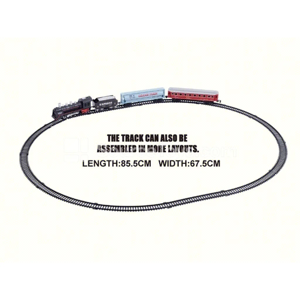 Electric Track Car with Lights and Music Vintage Simulation Train Electric Track Car with Lights and Music Vintage Simulation Train
