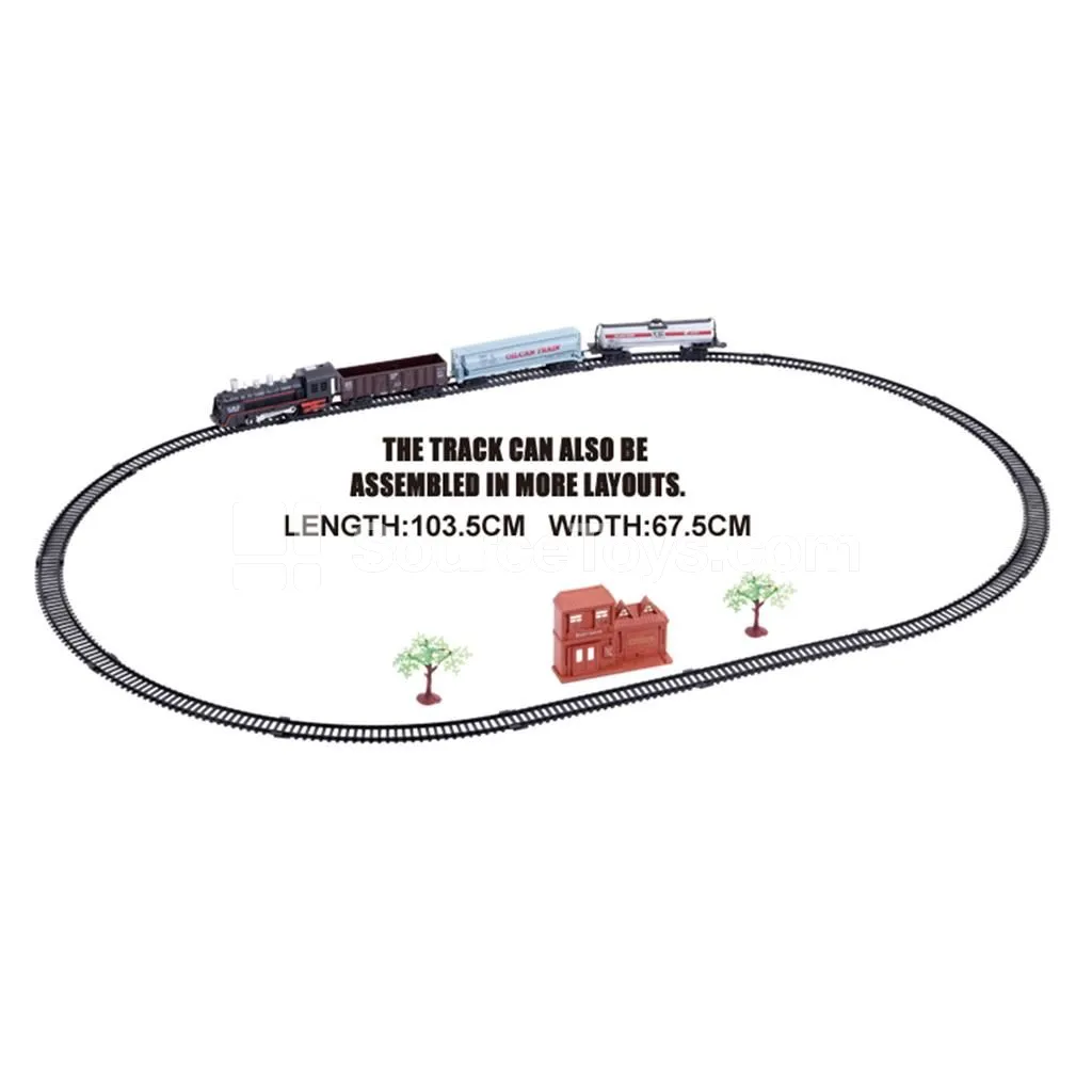 Electric Track Car with Lights and Music Vintage Simulation Electric Track Car with Lights and Music Vintage Simulation
