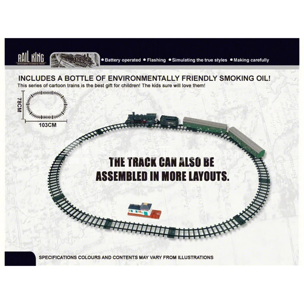 Electric Track Car with Lights, Music, and Smoke Effect (Water-Filled)