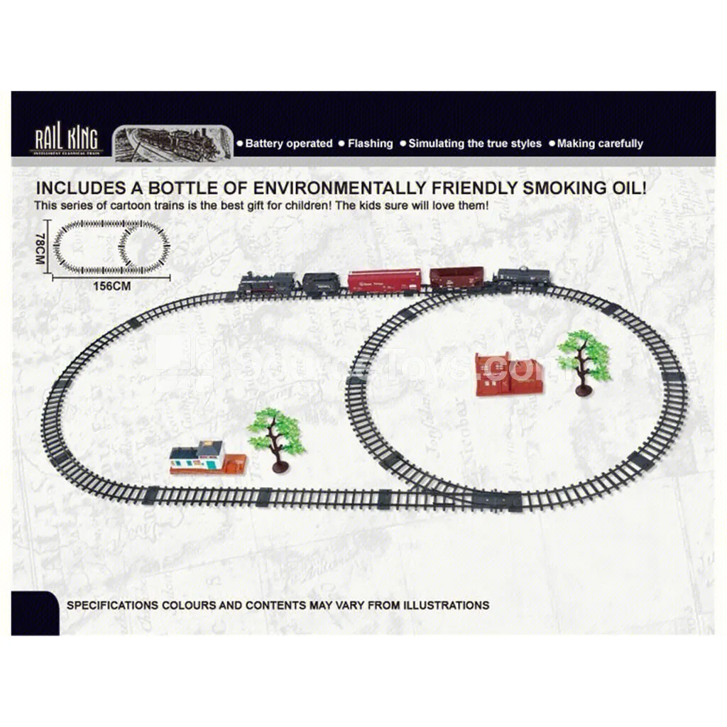 Electric Track Car with Lights, Music, and Smoke Effect (Water-Filled Smoke) Electric Track Car with Lights, Music, and Smoke Effect (Water-Filled Smoke)