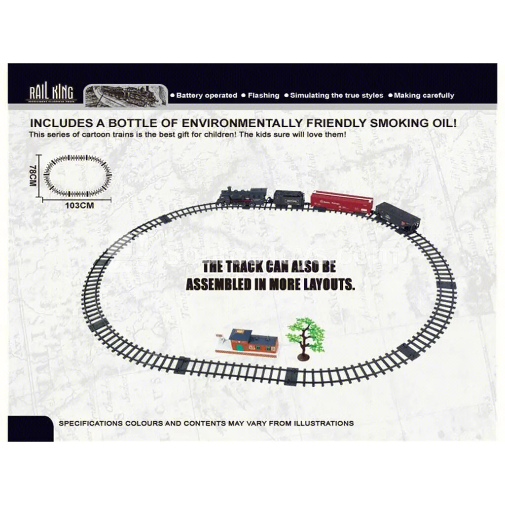 Electric Track Car with Alloy Body, Lights, Music & Smoke Effect