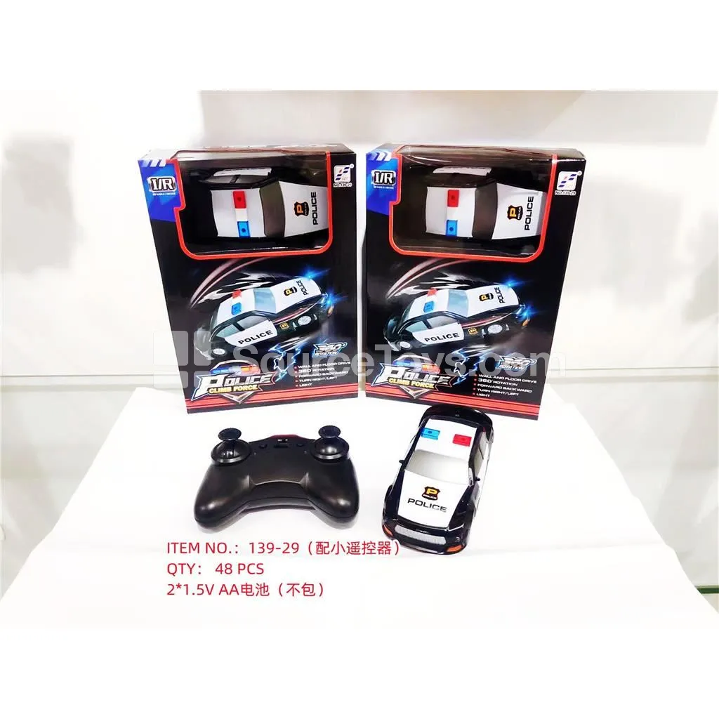 Remote Control Police Car with Lights and Wall-Climbing Function (Small Remote) with USB Cable Remote Control Police Car with Lights and Wall-Climbing Function (Small Remote) with USB Cable