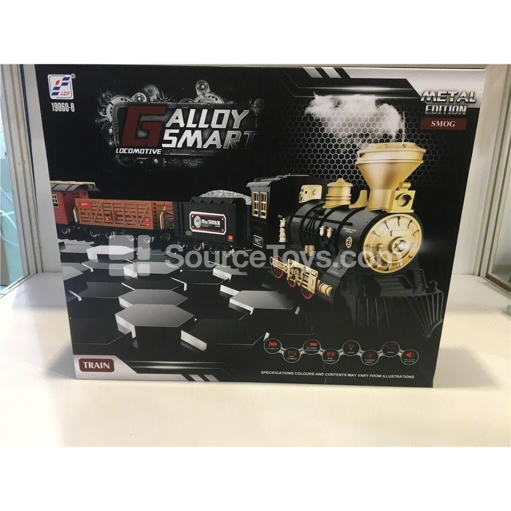 Alloy Electric Train with Lights, Music, and Smoke Effect (Water-Filled Smoke)