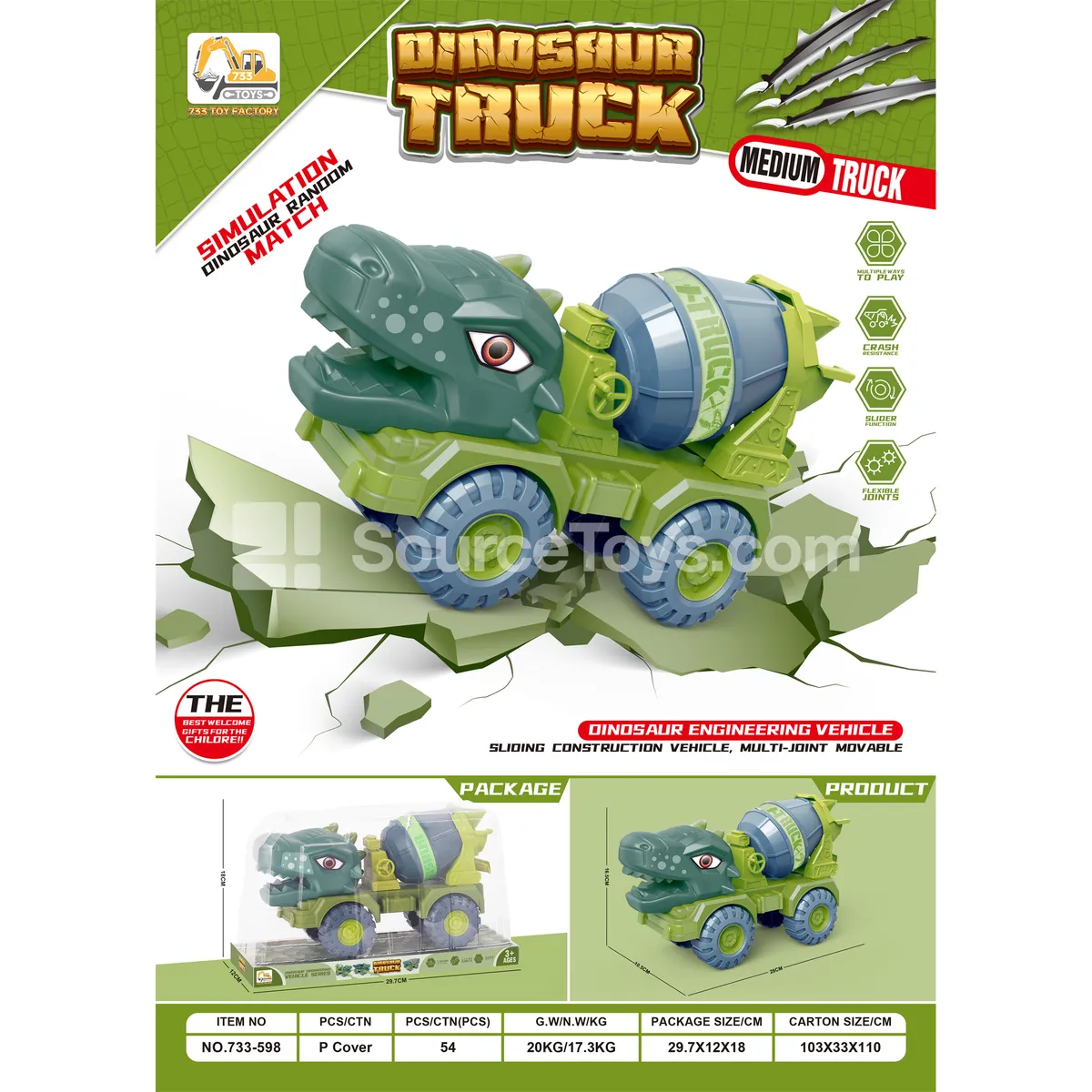 Dinosaur Construction Truck Dinosaur Construction Truck