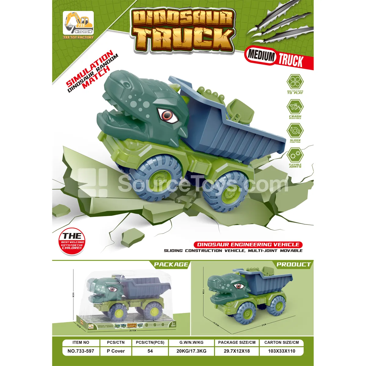 Dinosaur Construction Truck Dinosaur Construction Truck