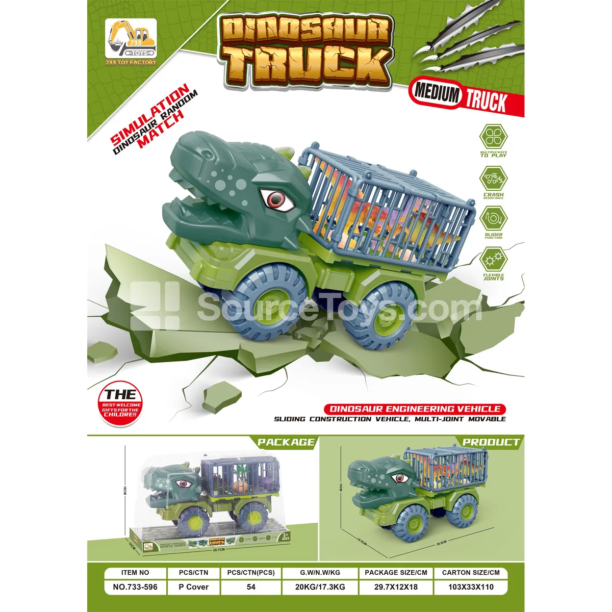 Dinosaur Construction Vehicle