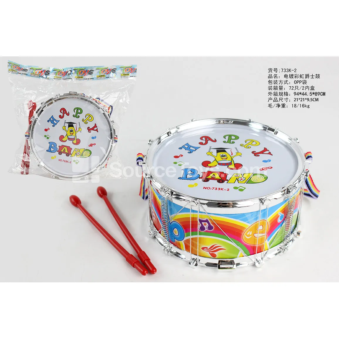 Electroplated Rainbow Drum Set