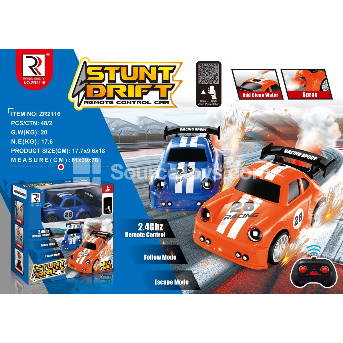 2.4G Follow & Escape Spray RC Car 2.4G Follow & Escape Spray RC Car