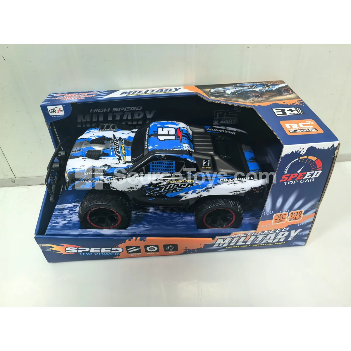 1:10 RC Off-Road Vehicle 2.4G 4CH with Lights, Battery Included