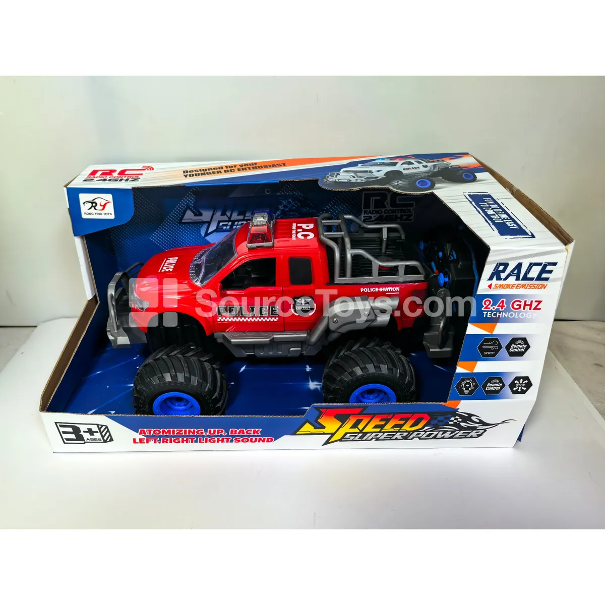 2.4G Remote Control Off-Road Pickup with Spray and Lights, 7-Channel, with Battery