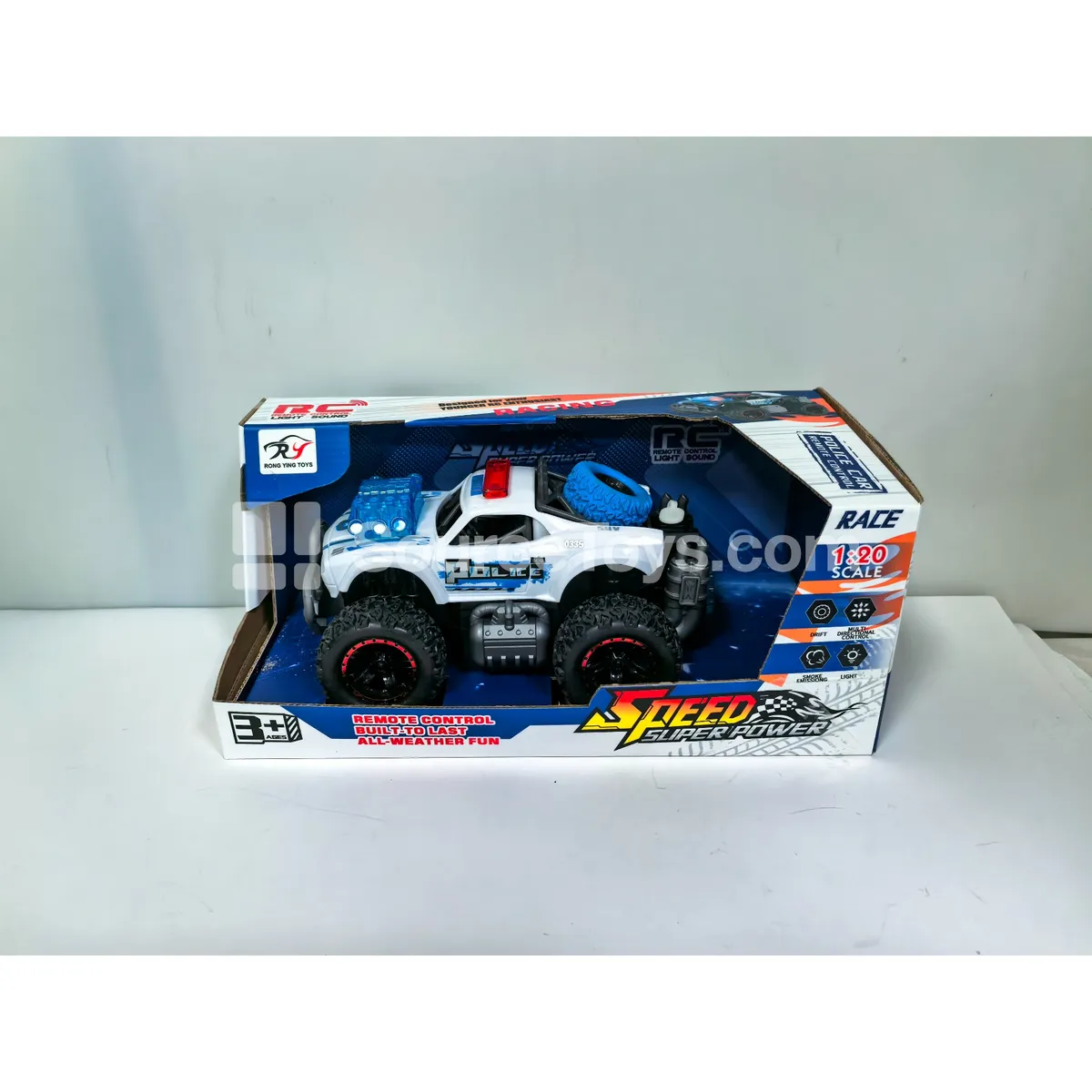 5-Channel Spray Off-Road RC Warning Vehicle with Lights