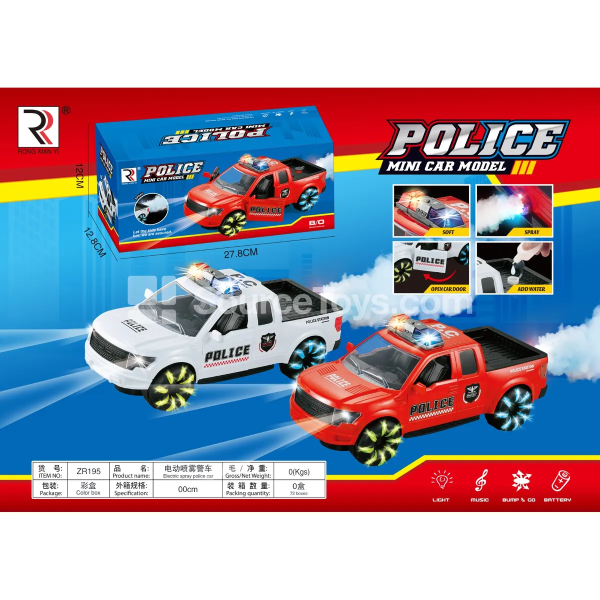 Electric Spray Door Opening Police Car
