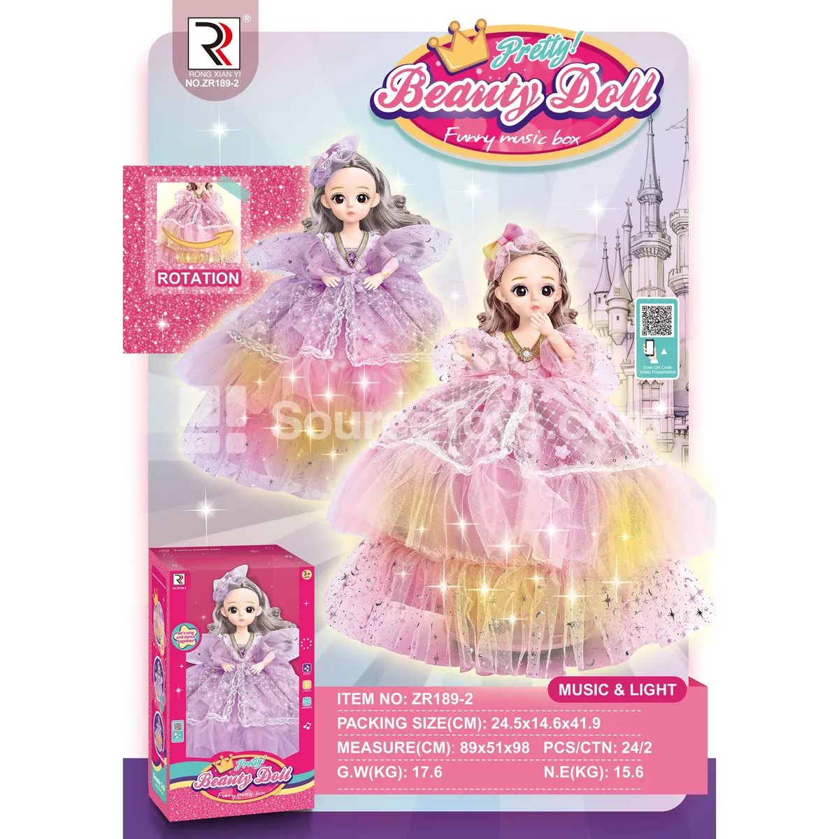 12-inch Light & Music Fashion Doll with Omni-directional Wheels 12-inch Light & Music Fashion Doll with Omni-directional Wheels