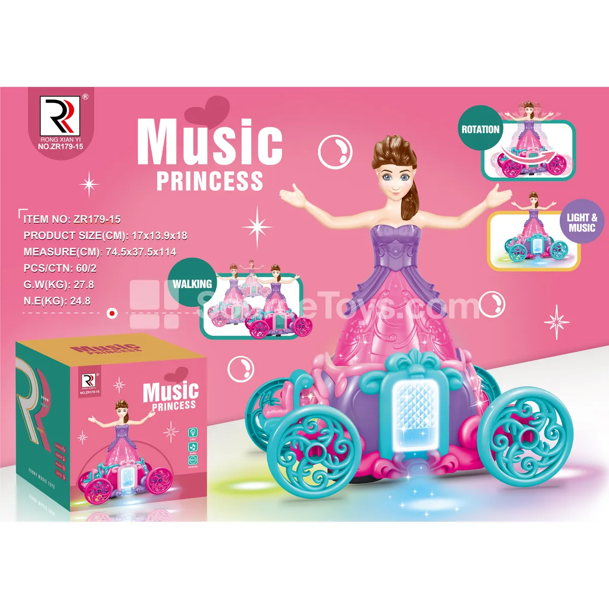 Electric Princess Carriage with Music and Lights Electric Princess Carriage with Music and Lights