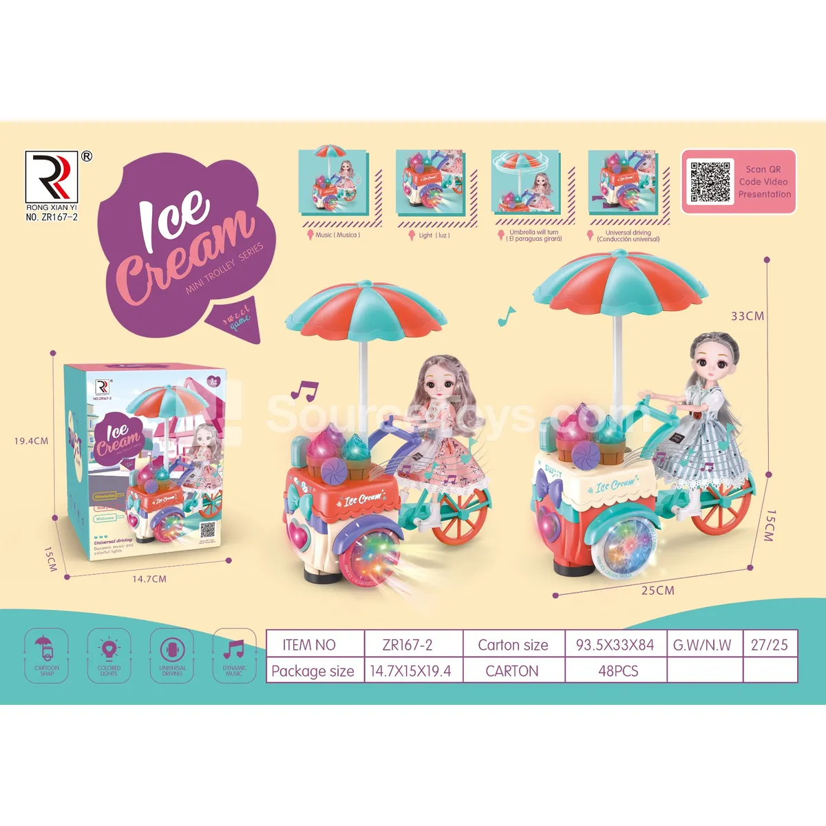 Fun Ice Cream Bike with Fashion Doll Fun Ice Cream Bike with Fashion Doll