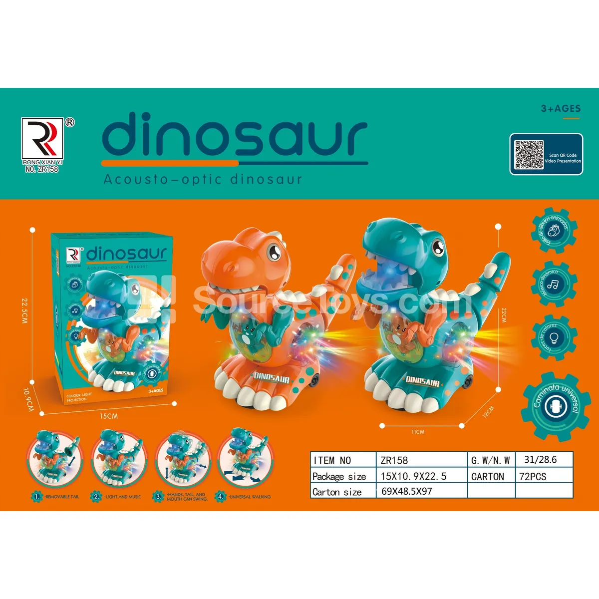 Electric T-Rex with Lights and Sounds