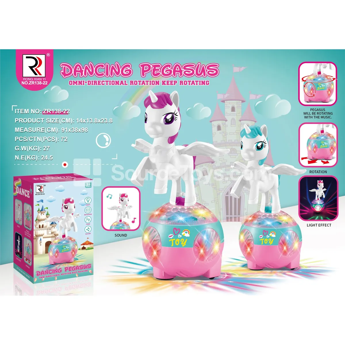 Light-Up Stage Unicorn Ball Toy Light-Up Stage Unicorn Ball Toy