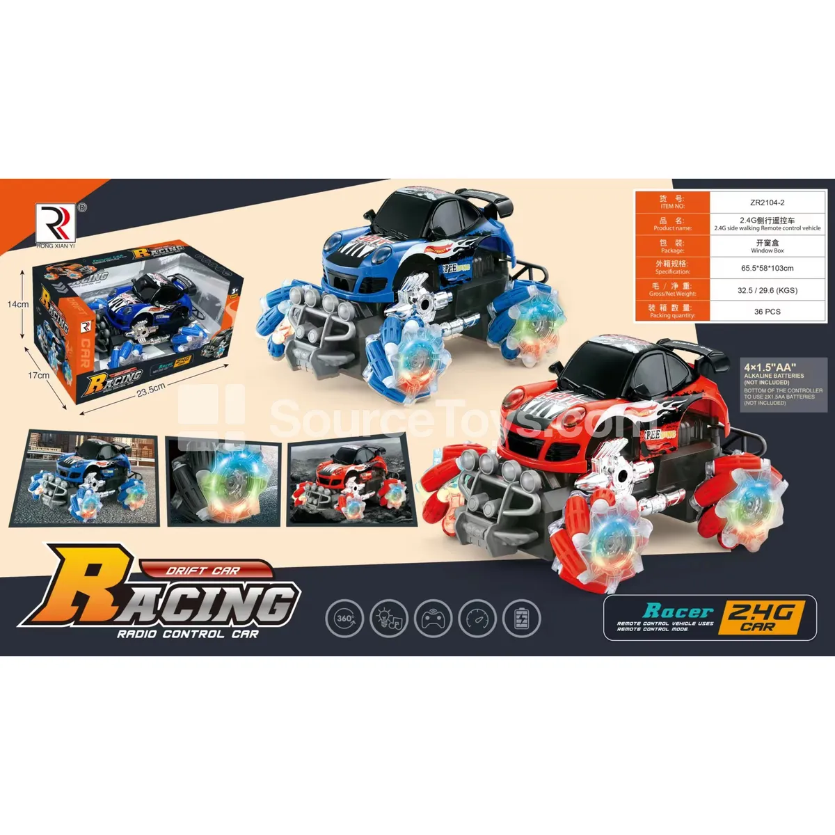 2.4 GHz Sideways Remote Control Car 1:18 2.4 GHz Sideways Remote Control Car 1:18