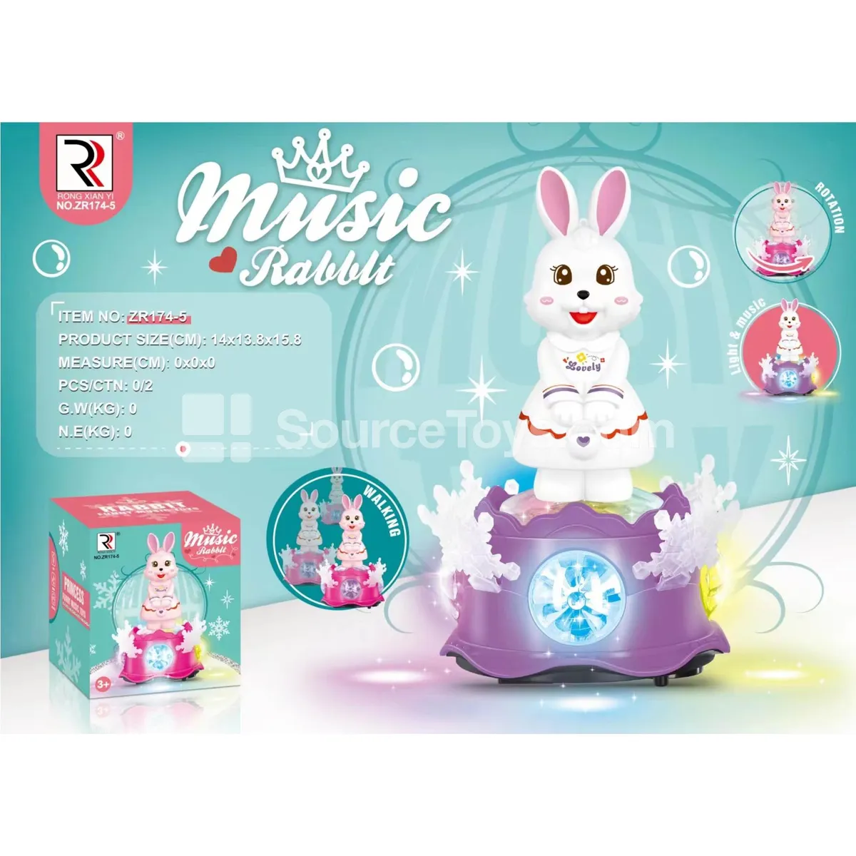 Electric Bunny Toy with Universal Movement