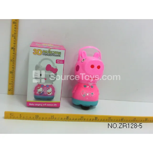 Projection Light Music Piggy Bank with Rolling Lights
