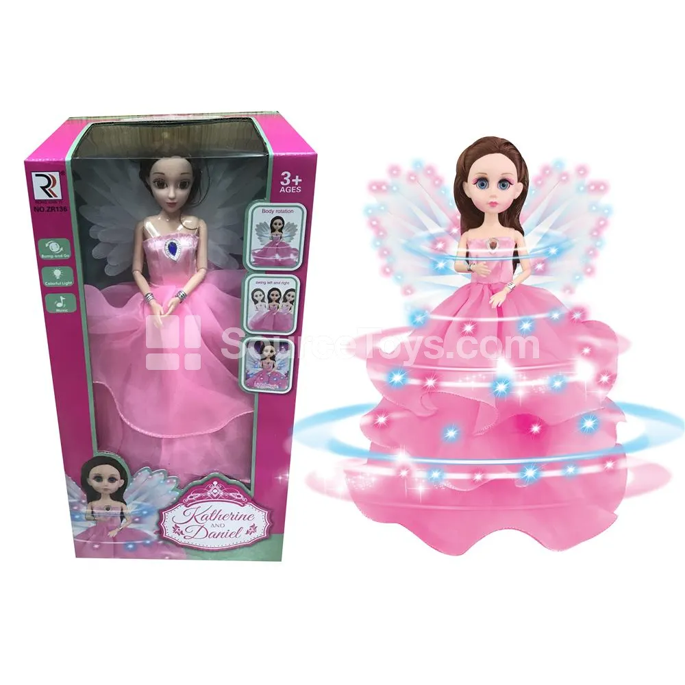 Electric Light & Music Fashion Doll with Angel Wings and Wedding Dress Electric Light & Music Fashion Doll with Angel Wings and Wedding Dress