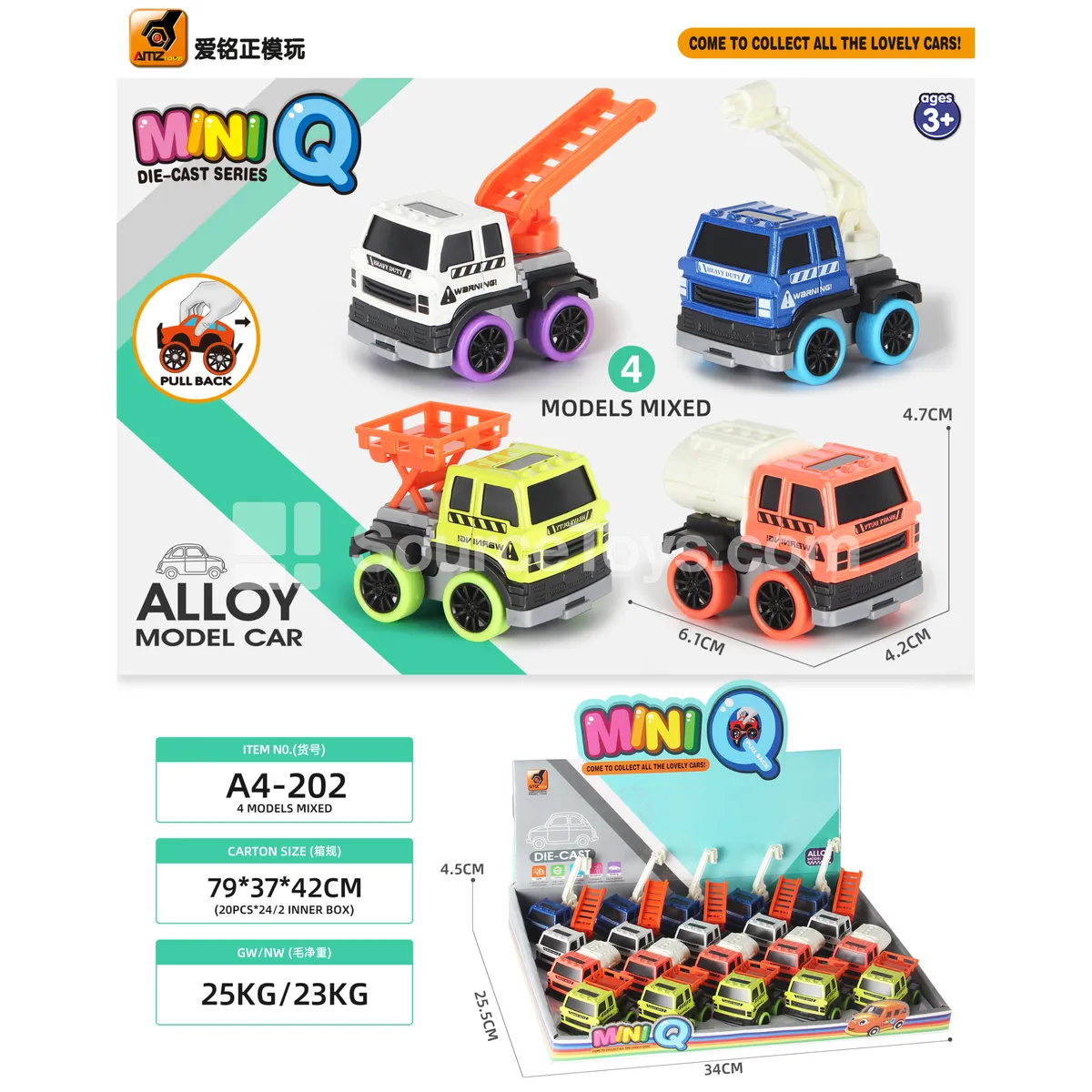 Alloy Friction Powered Fire Truck Alloy Friction Powered Fire Truck
