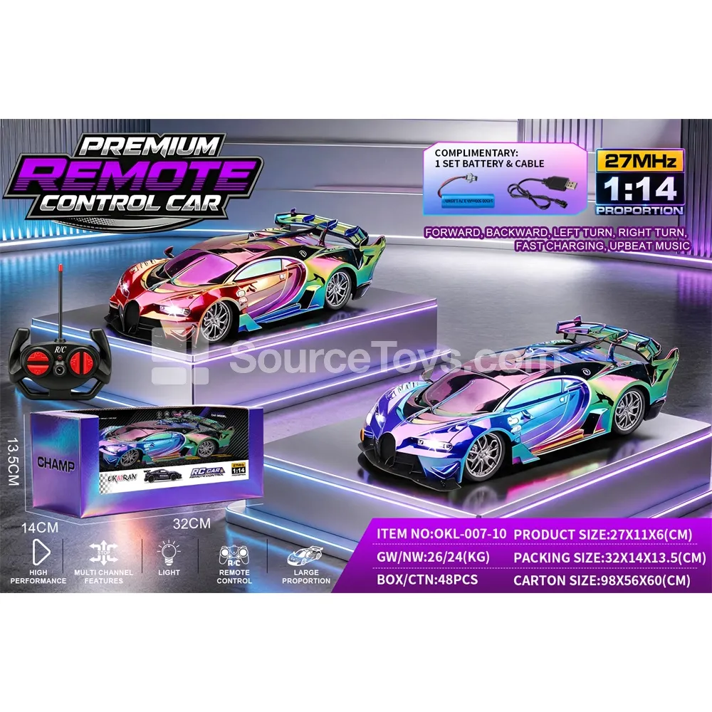 1:14 4-Channel Remote Control Car Bugatti UV Plated 1:14 4-Channel Remote Control Car Bugatti UV Plated