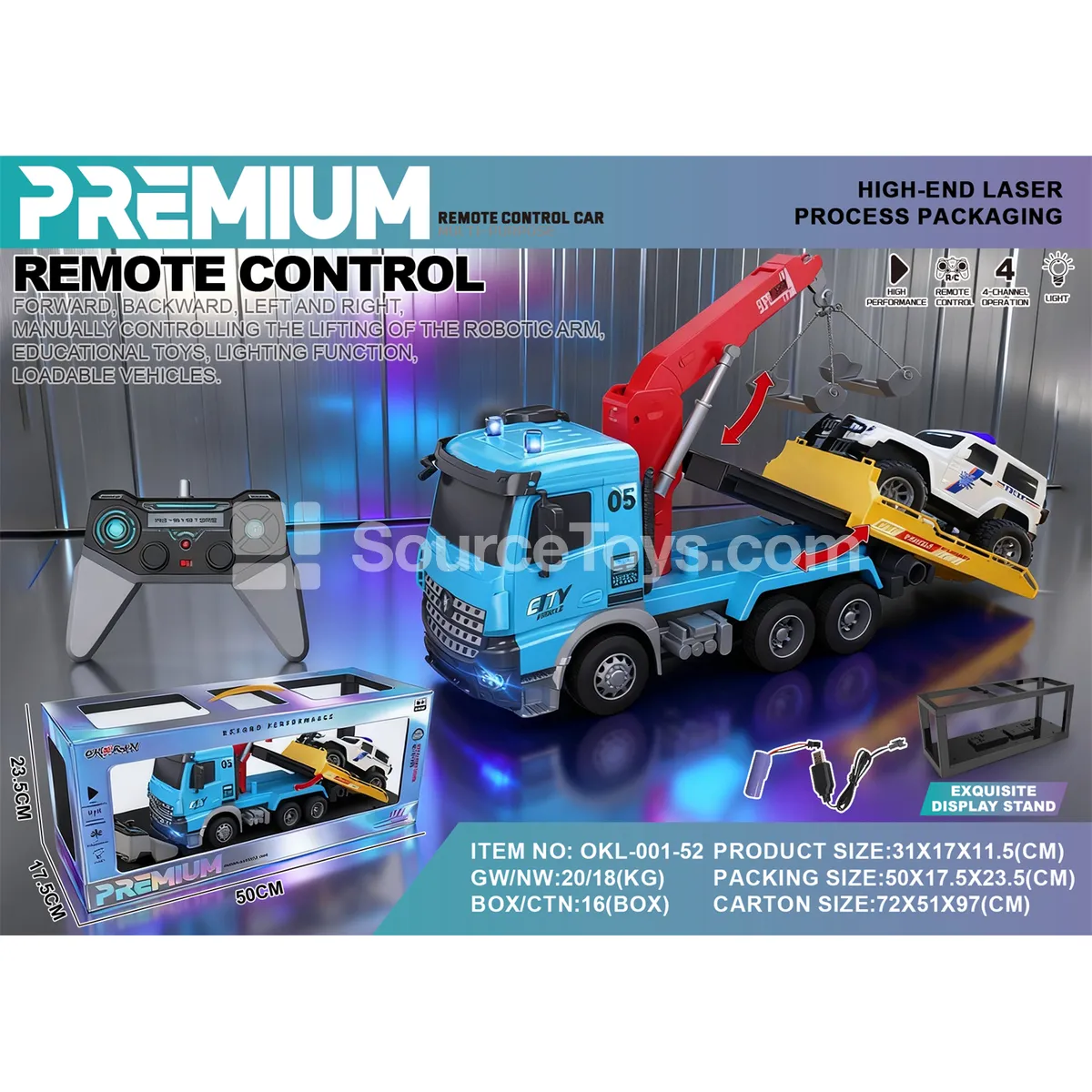 1:14 RC City Transport Truck with Laser Silver Card Box (OKL-001-52) 1:14 RC City Transport Truck with Laser Silver Card Box (OKL-001-52)
