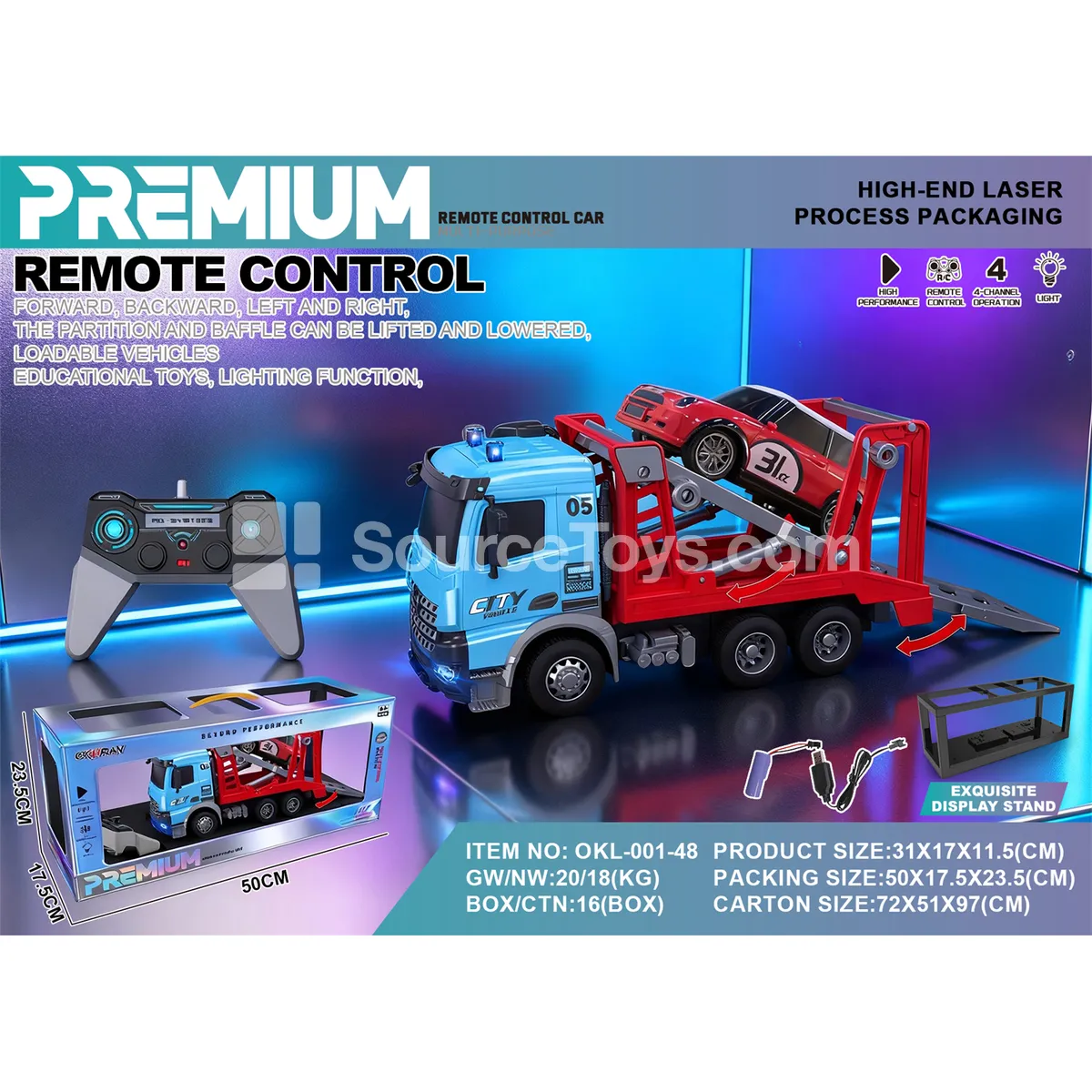 1:14 RC City Transport Truck with Laser Silver Card Box (OKL-001-48) 1:14 RC City Transport Truck with Laser Silver Card Box (OKL-001-48)