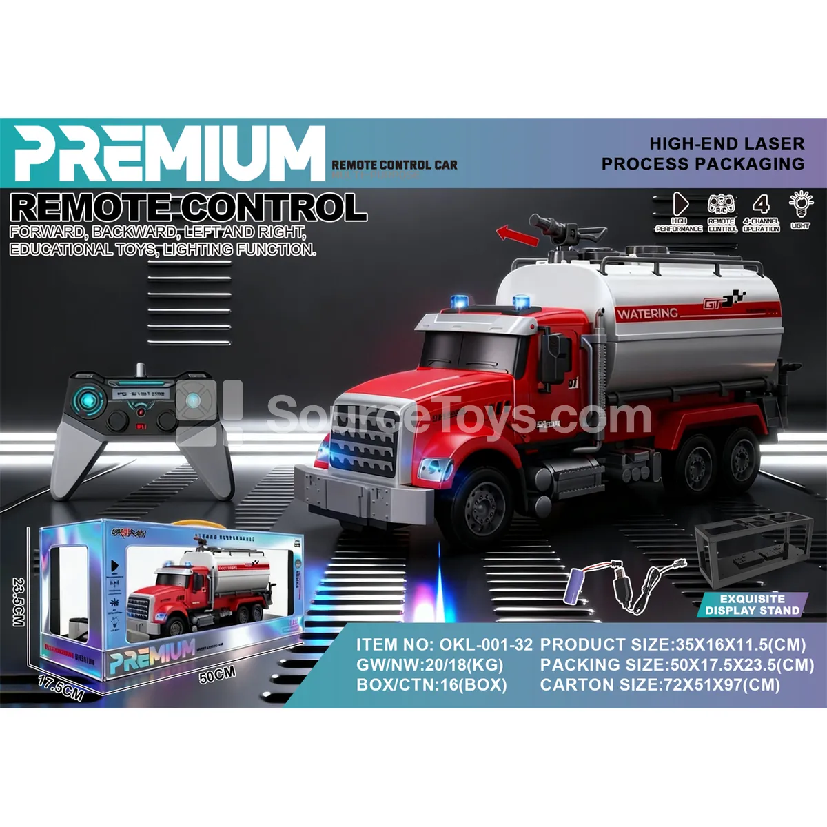 1:14 Remote Control City Fire Truck (OKL-001-32) 1:14 Remote Control City Fire Truck (OKL-001-32)
