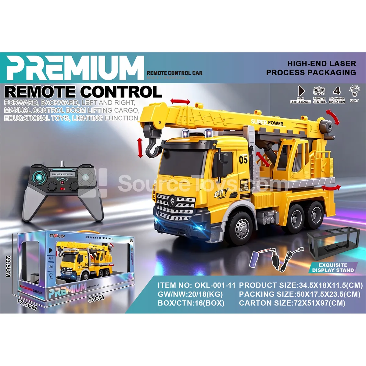1:14 RC Construction Truck Laser Silver Card Box 1:14 RC Construction Truck Laser Silver Card Box