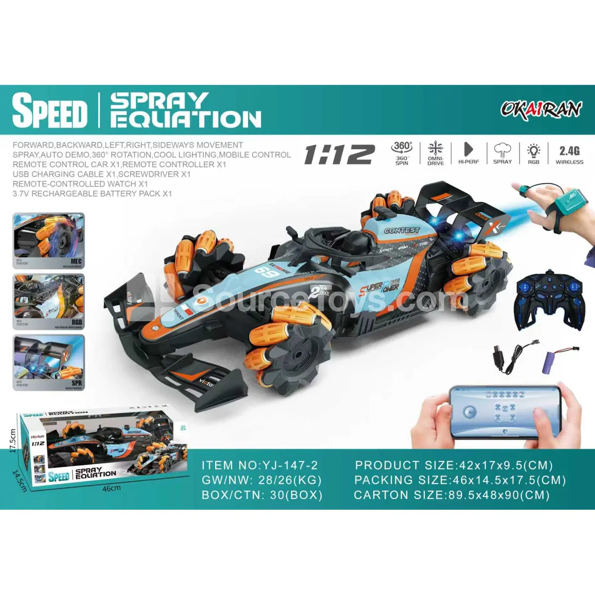 1:12 Spray F1 Side-Moving RC Racing Car 1:12 Spray F1 Side-Moving RC Racing Car