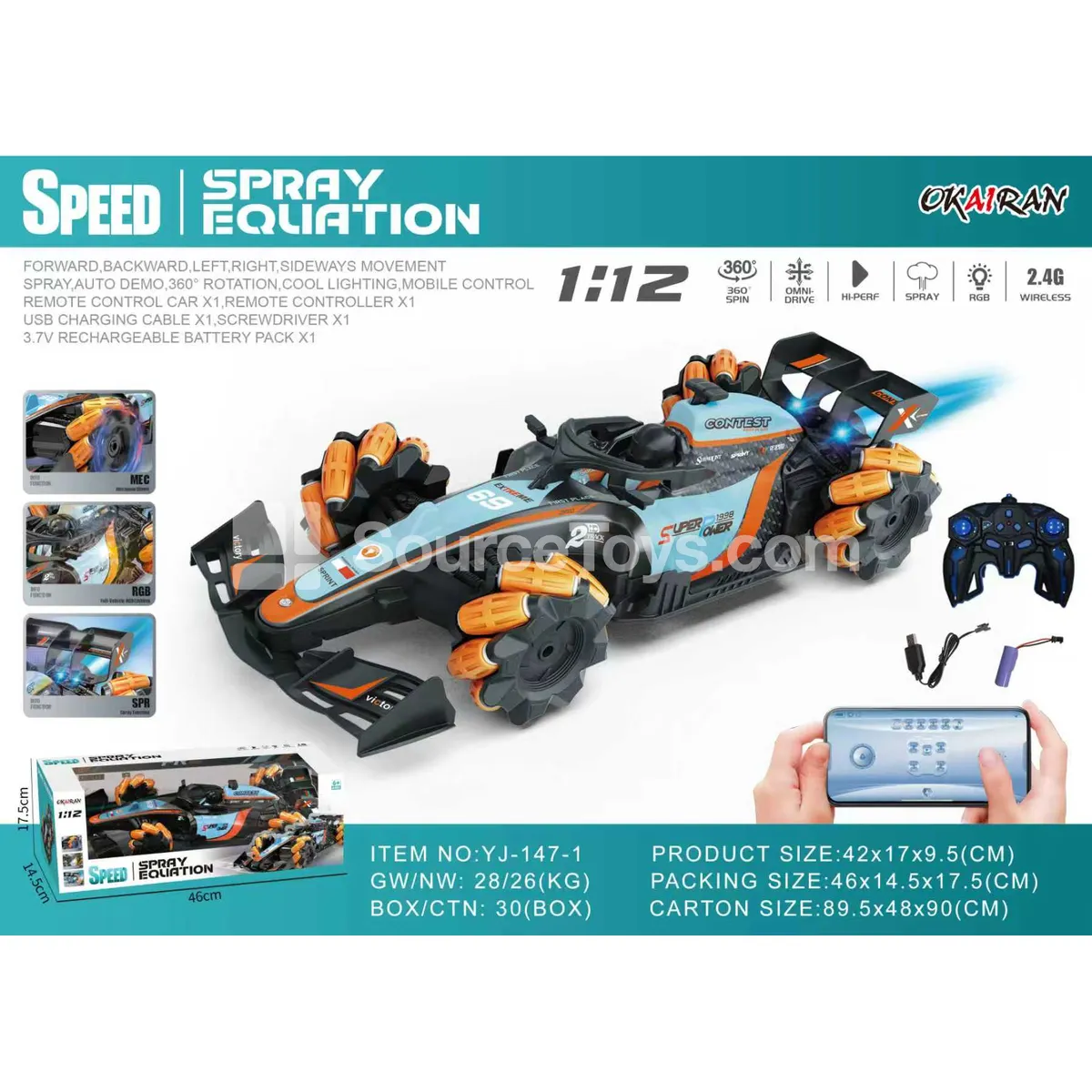 1:12 Spray F1 Side-Drive RC Racing Car 1:12 Spray F1 Side-Drive RC Racing Car